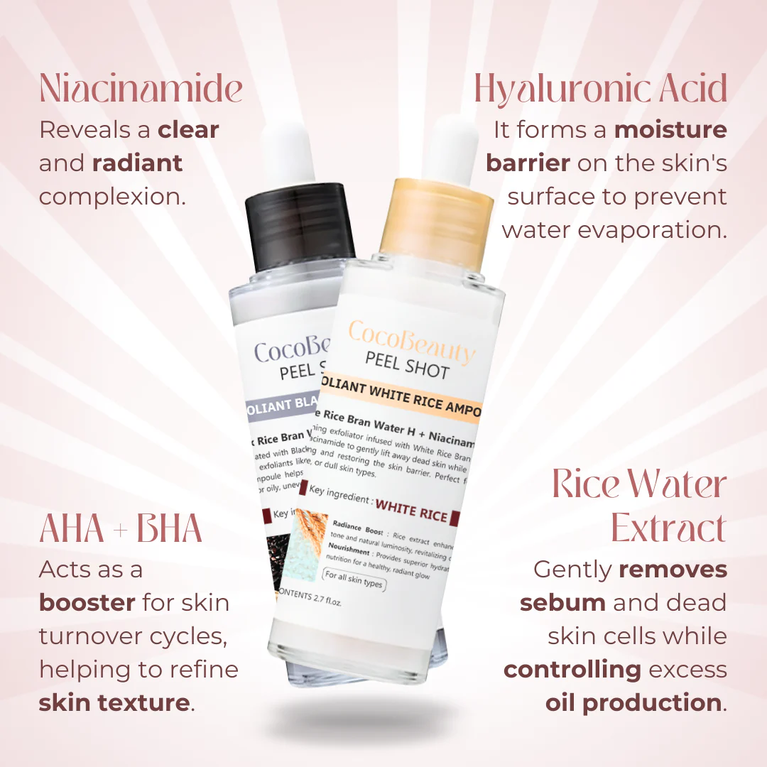 CocoBeauty Peel Shot Glow Rice Ampoule - Image 3