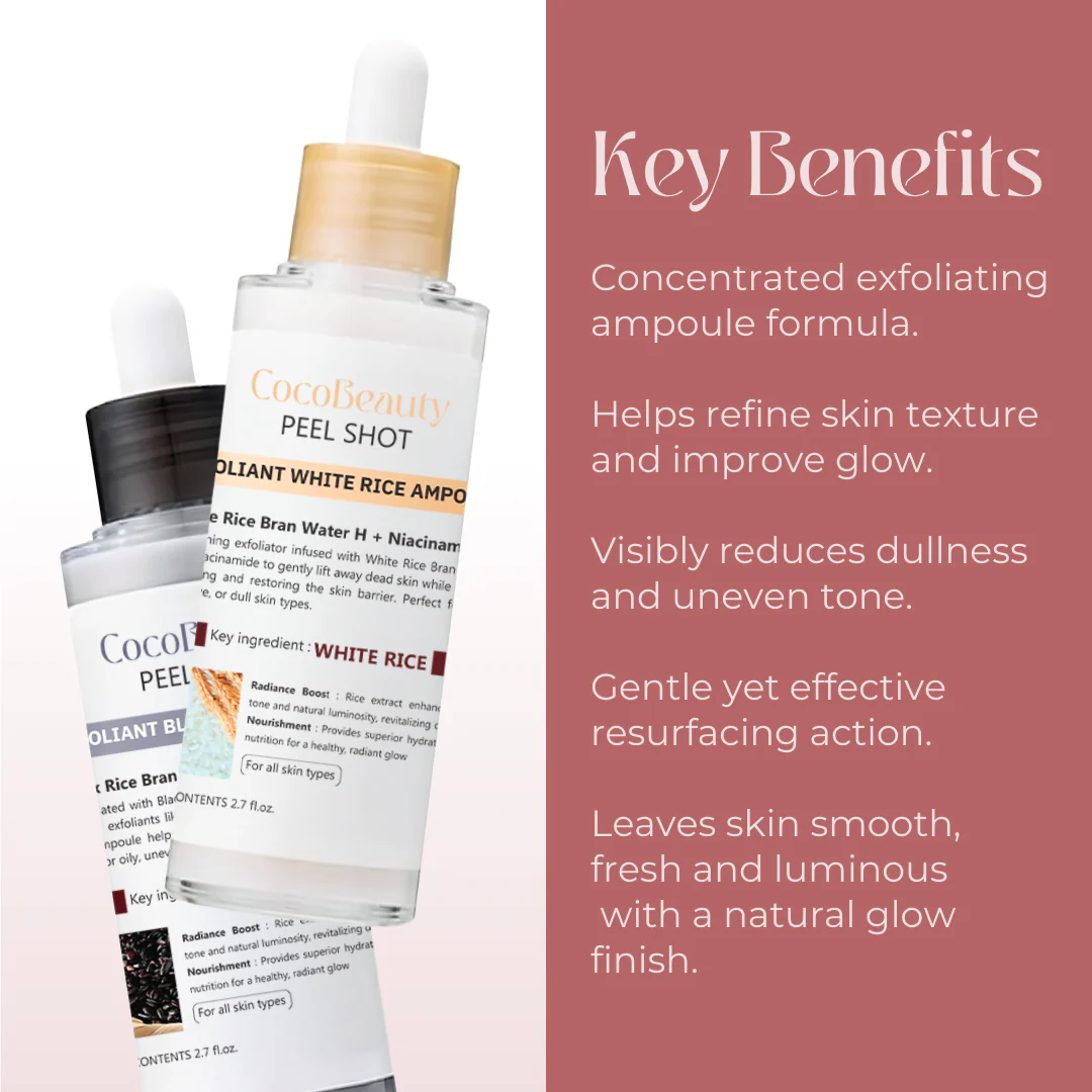 CocoBeauty Peel Shot Glow Rice Ampoule - Image 4
